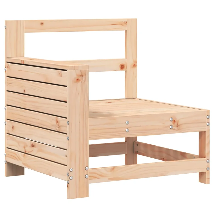 Canapé de jardin accoudoir 69x62x70,5 cm bois massif de pin - 2