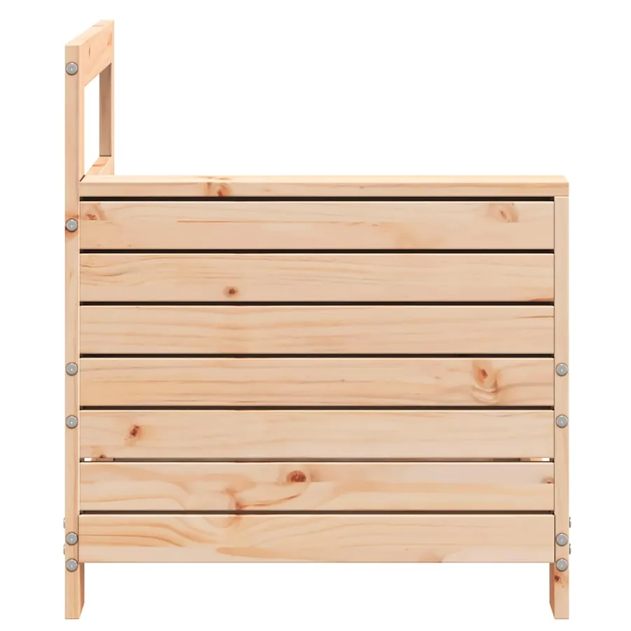 Canapé de jardin accoudoir 69x62x70,5 cm bois massif de pin - 5