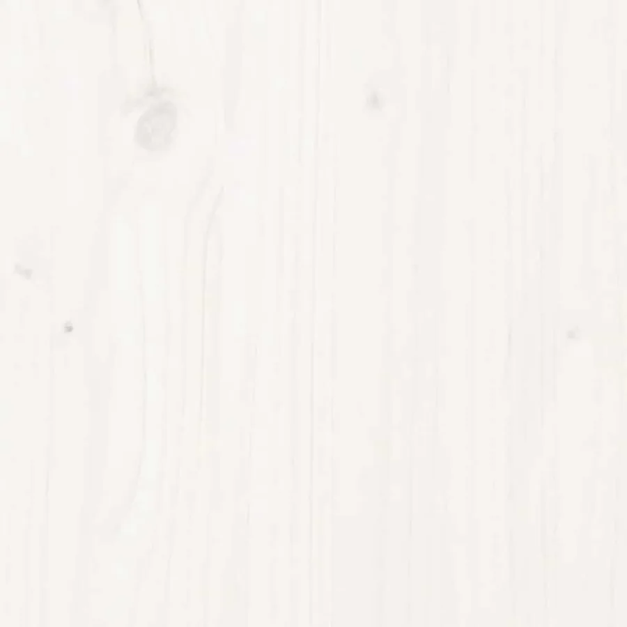 Salon de jardin 3 pcs blanc bois de pin massif - 7
