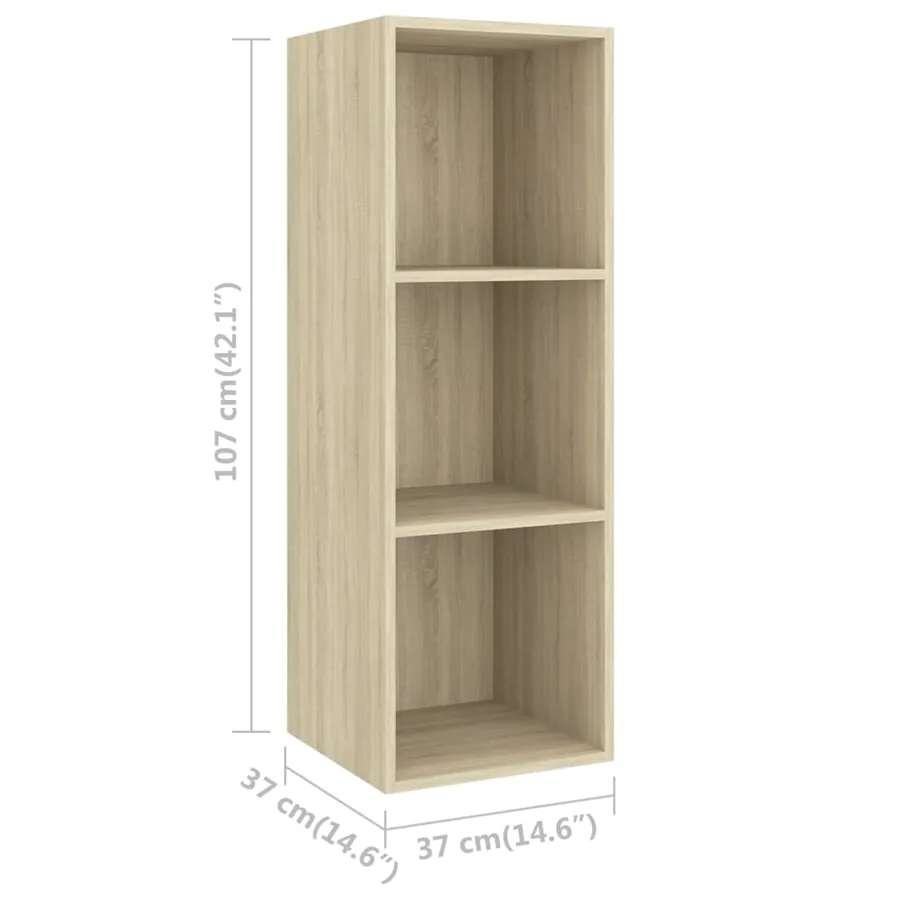 Ensemble de meubles TV 3 pcs Chêne sonoma Bois d'ingénierie - 7
