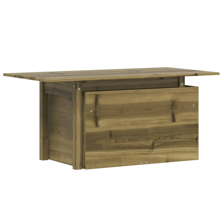 Table de jardin 100x50x75 cm bois de pin imprégné - 2