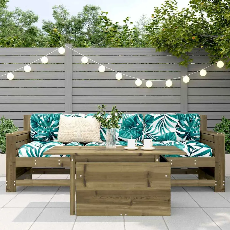 Table de jardin 100x50x75 cm bois de pin imprégné - 3