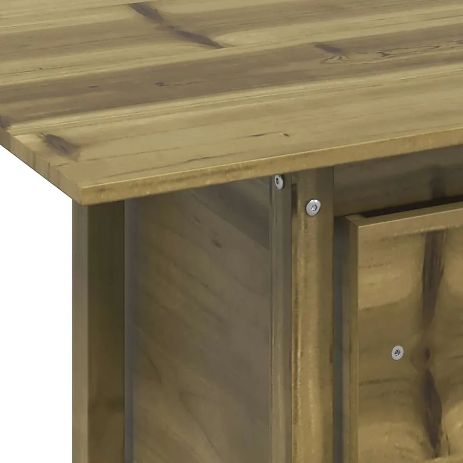 Table de jardin 100x50x75 cm bois de pin imprégné - 9