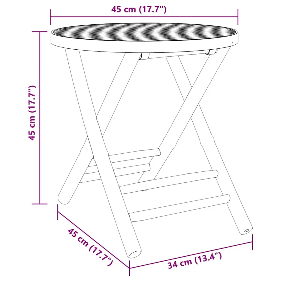 Ensemble de bistro 3 pcs bambou - 11