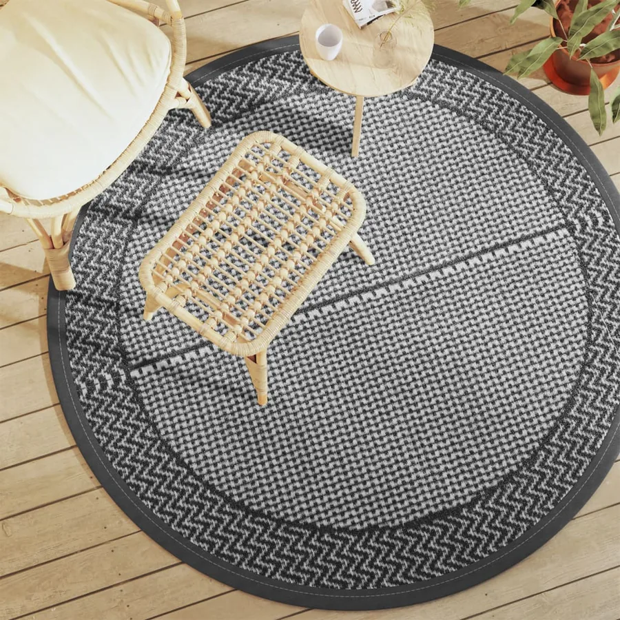 Tapis d'extérieur ARAKIL gris Ø160 cm PP