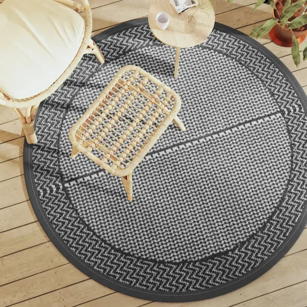 Tapis d'extérieur ARAKIL gris Ø160 cm PP