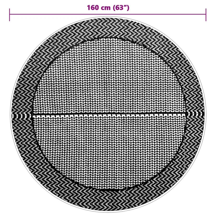 Tapis d'extérieur ARAKIL gris Ø160 cm PP - 6