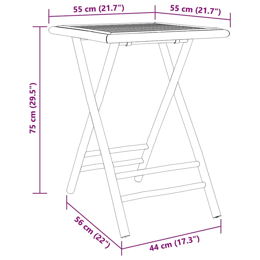 Ensemble de bistro 3 pcs bambou - 11