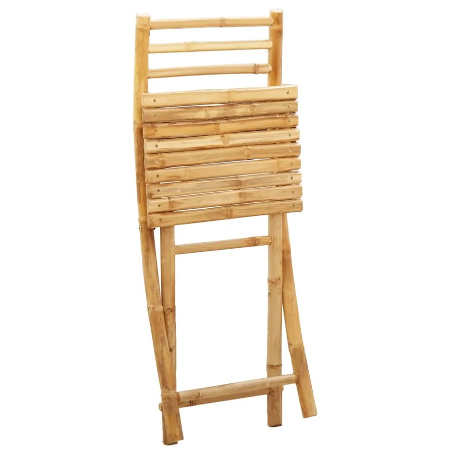 Chaises pliables de jardin lot de 8 43x54x88 cm bambou - 8