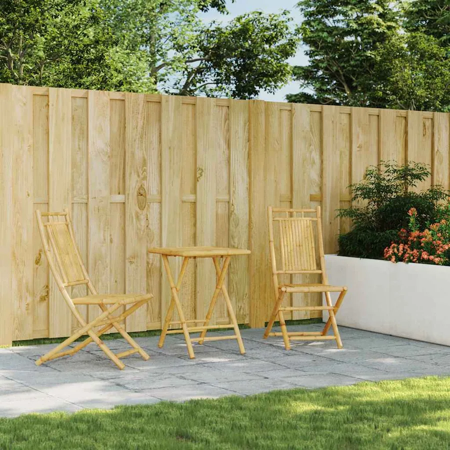Ensemble de bistro 3 pcs bambou - 3
