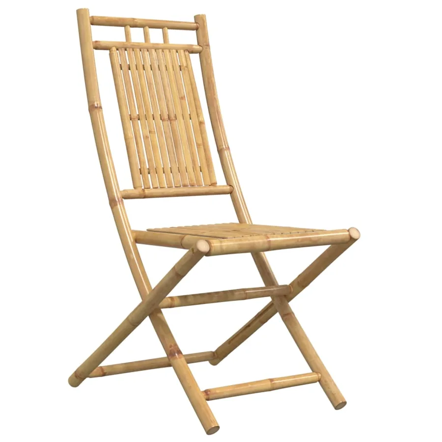 Chaises pliables de jardin lot de 6 46x66x99 cm bambou - 3