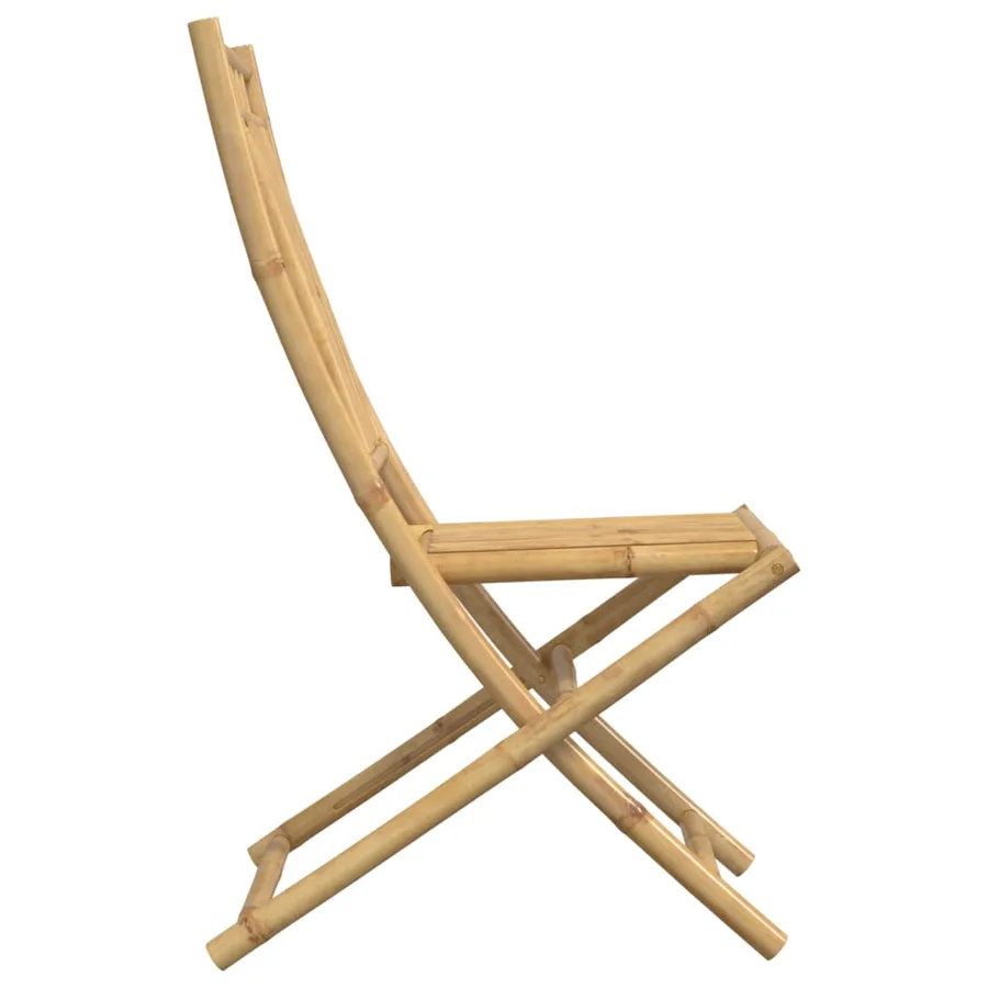 Chaises pliables de jardin lot de 6 46x66x99 cm bambou - 6