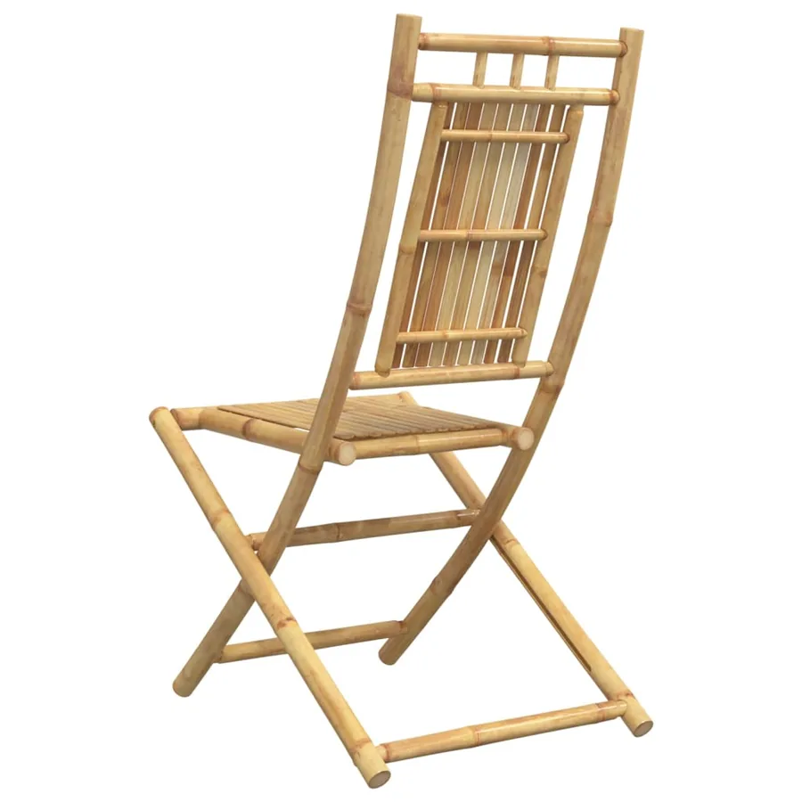 Chaises pliables de jardin lot de 6 46x66x99 cm bambou - 7