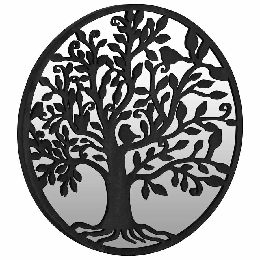 Miroir de jardin Noir 40x2,5 cm Fer Rond utilisation extérieure - 3