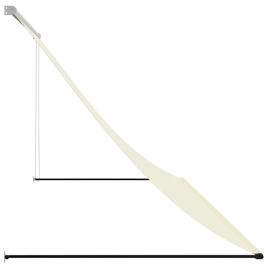 Auvent rétractable crème 300x150 m tissu et acier - 4