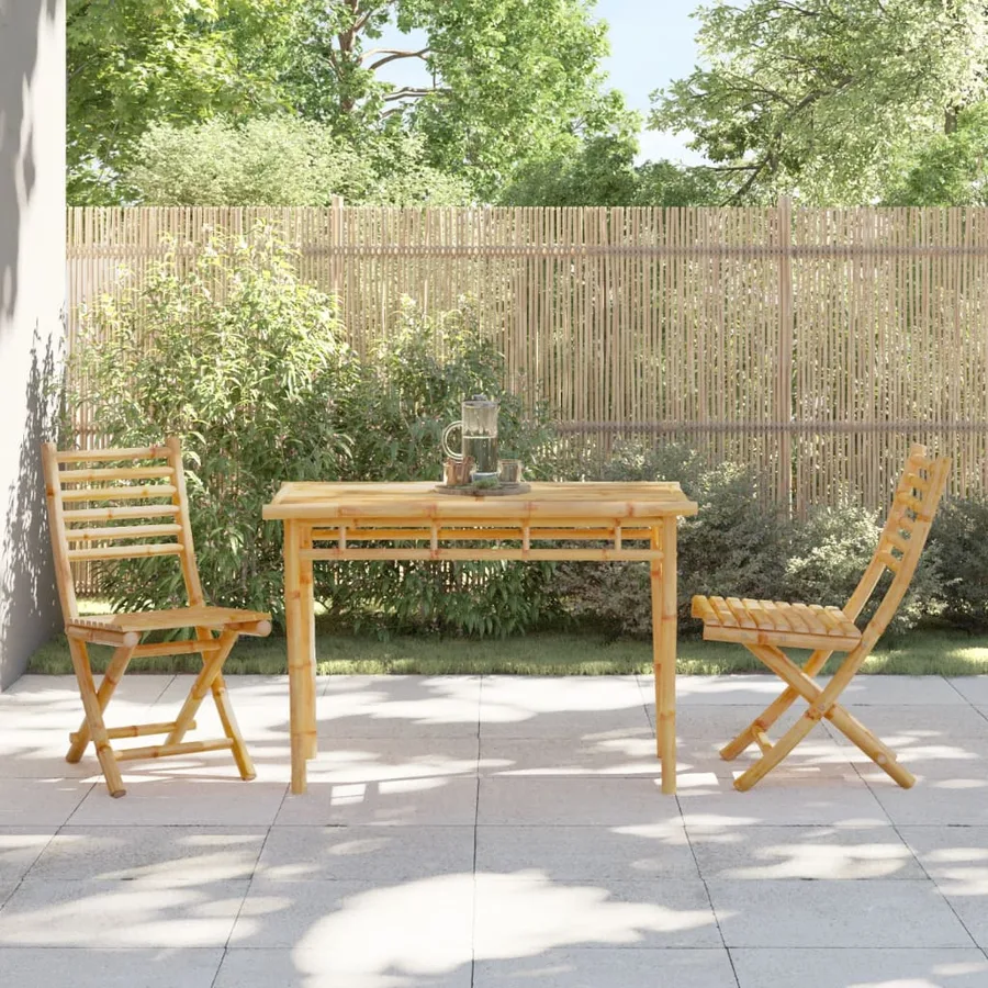 Table à manger de jardin 110x55x75 cm bambou - 3