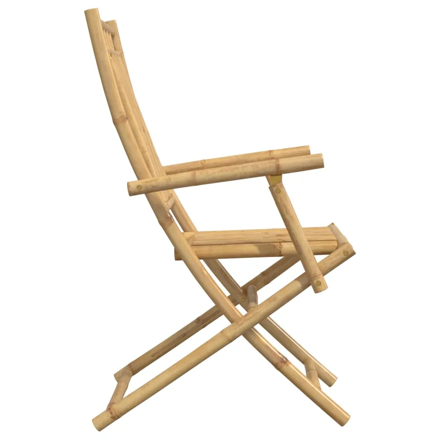 Chaises pliables de jardin lot de 2 53x66x99 cm bambou - 6