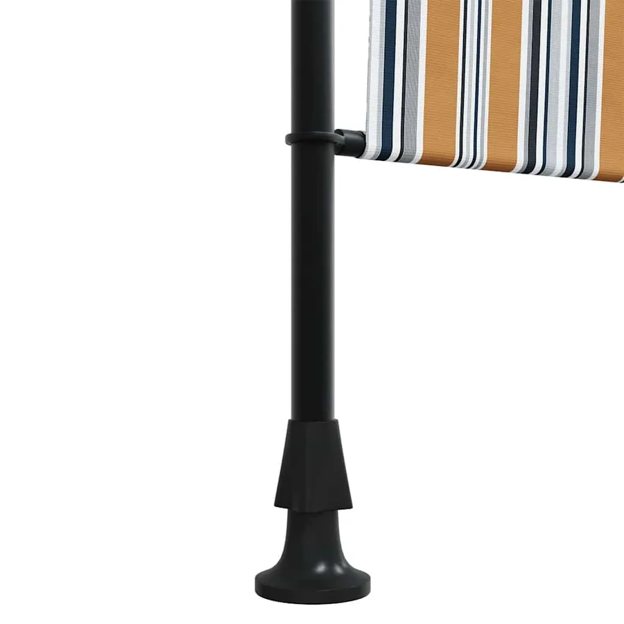 Store roulant d'extérieur jaune et blanc 200x270 cm tissu acier - 8