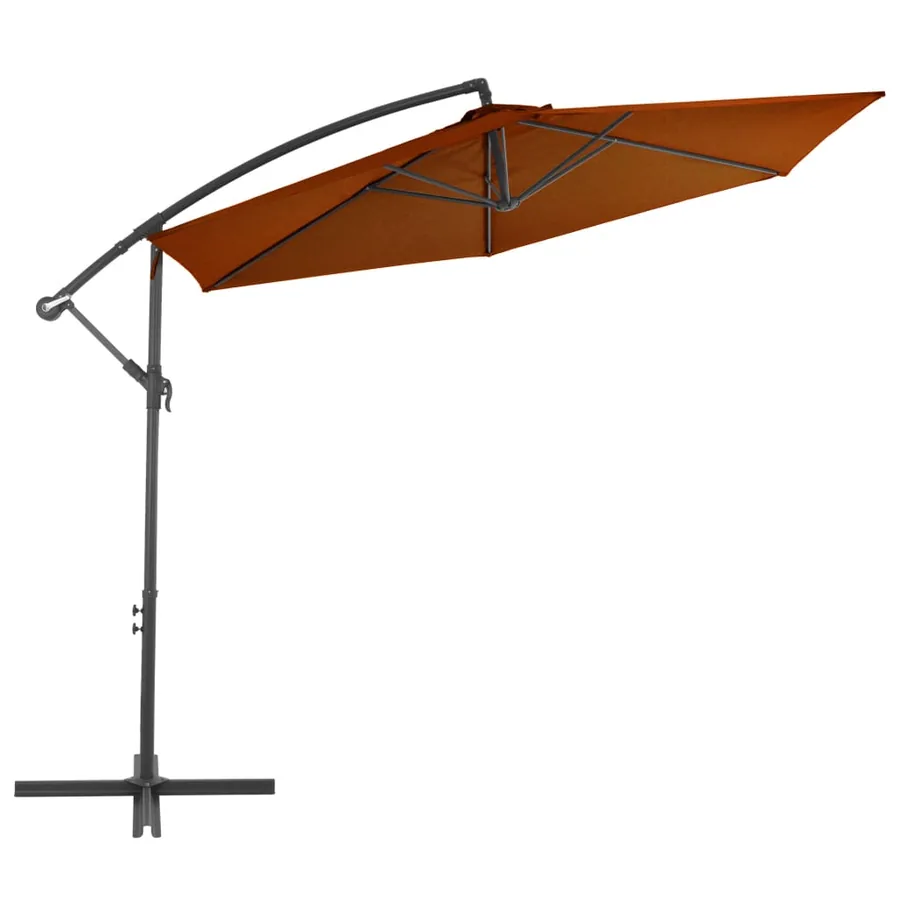 Parasol de jardin en porte-à-faux avec mât en aluminium - 2