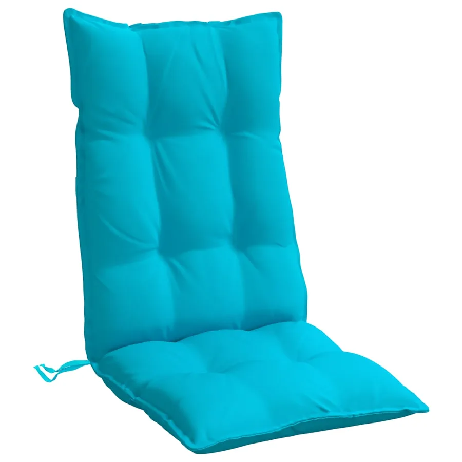 Coussins de chaise à dossier haut lot de 6 turquoise - 5