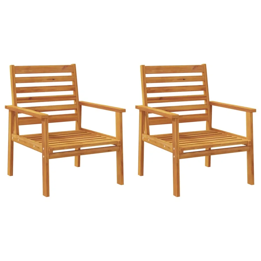 Salon de jardin 5 pcs bois d'acacia solide - 4