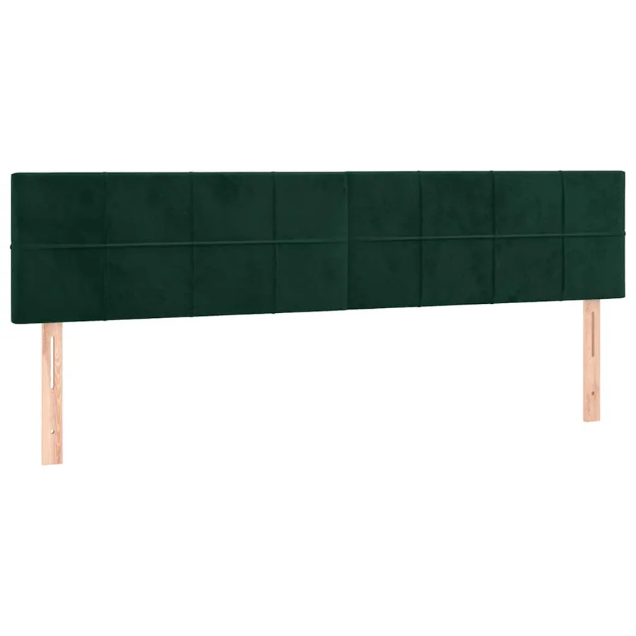 Cadre de lit sans matelas vert foncé 120x190 cm velours - 8