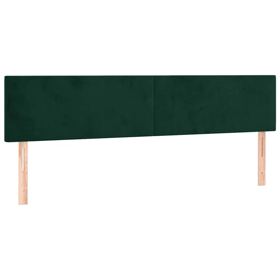 Cadre de lit sans matelas vert foncé 120x190 cm velours - 8