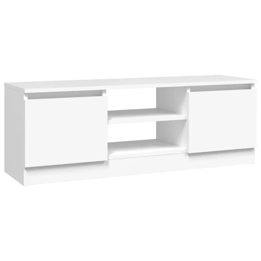Meuble TV avec porte Blanc 102x30x36 cm - 2