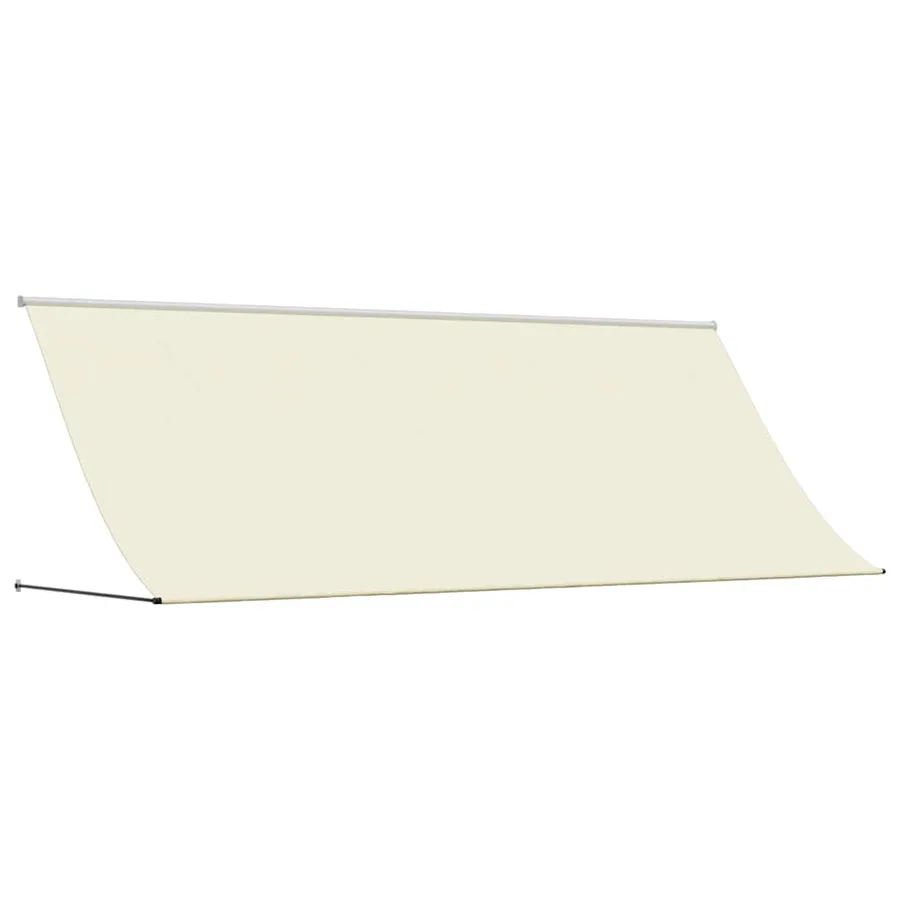 Auvent rétractable crème 400x150 m tissu et acier - 2