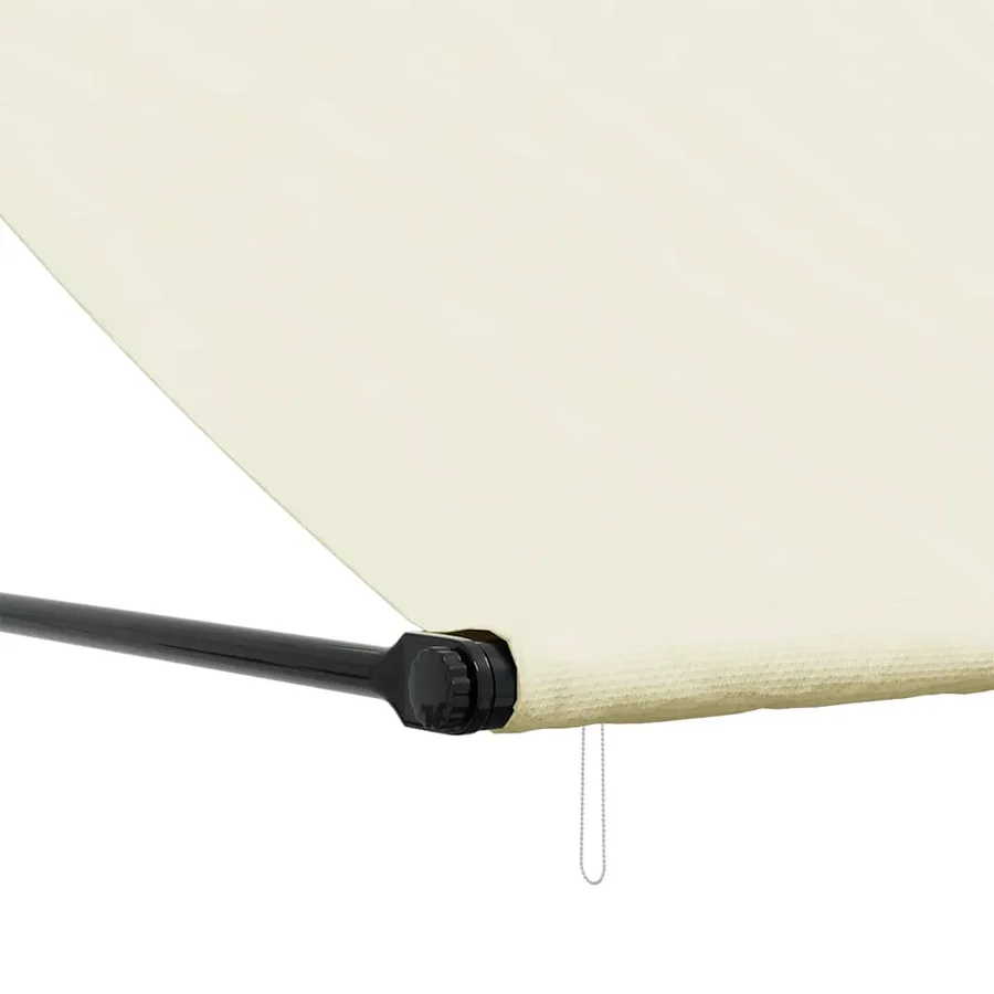 Auvent rétractable crème 400x150 m tissu et acier - 7