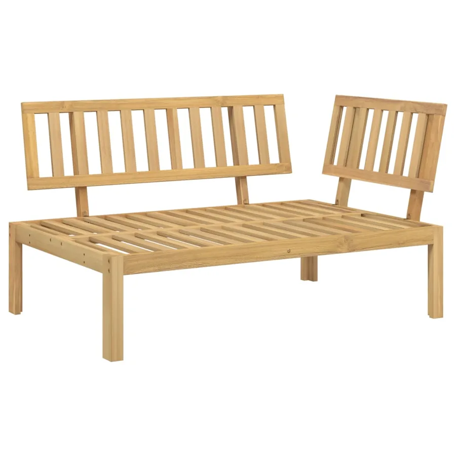 Canapé d'angle palette de jardin bois massif d'acacia - 2