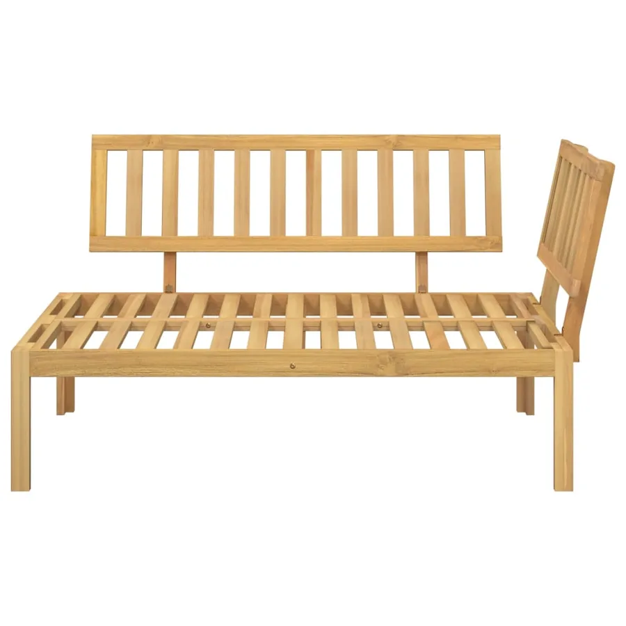 Canapé d'angle palette de jardin bois massif d'acacia - 3