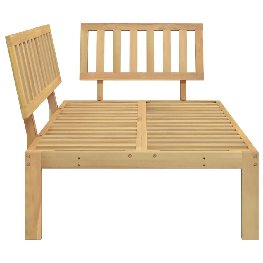 Canapé d'angle palette de jardin bois massif d'acacia - 5