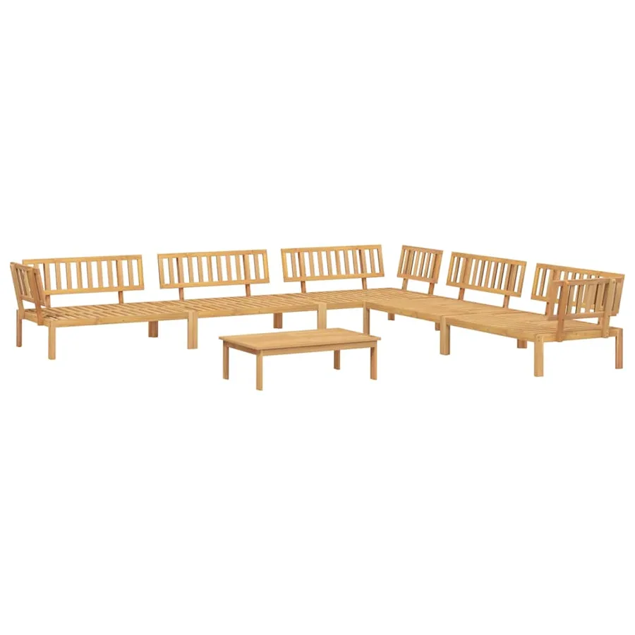 Salon palette de jardin 6 pcs bois d'acacia massif - 2