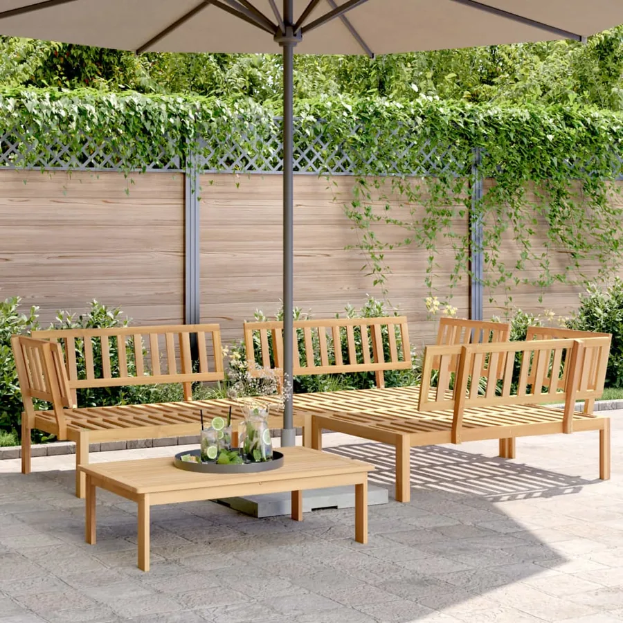 Salon palette de jardin 4 pcs bois d'acacia massif