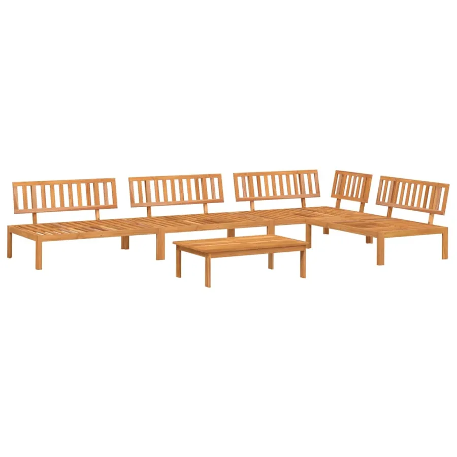 Salon palette de jardin 5 pcs bois d'acacia massif - 2