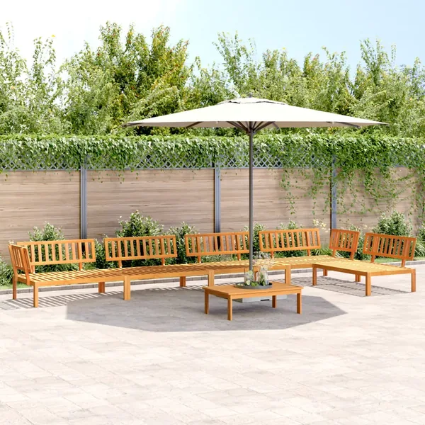 Salon palette de jardin 6 pcs bois d'acacia massif
