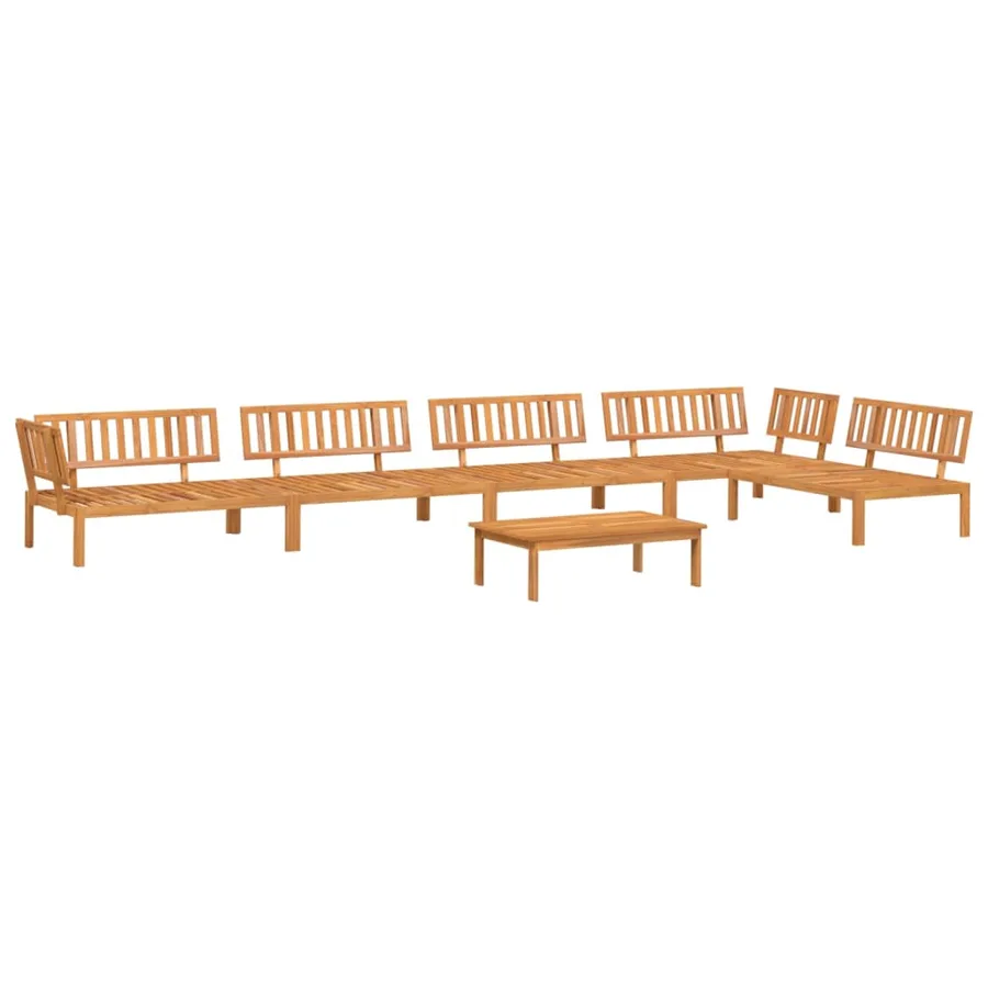 Salon palette de jardin 6 pcs bois d'acacia massif - 2