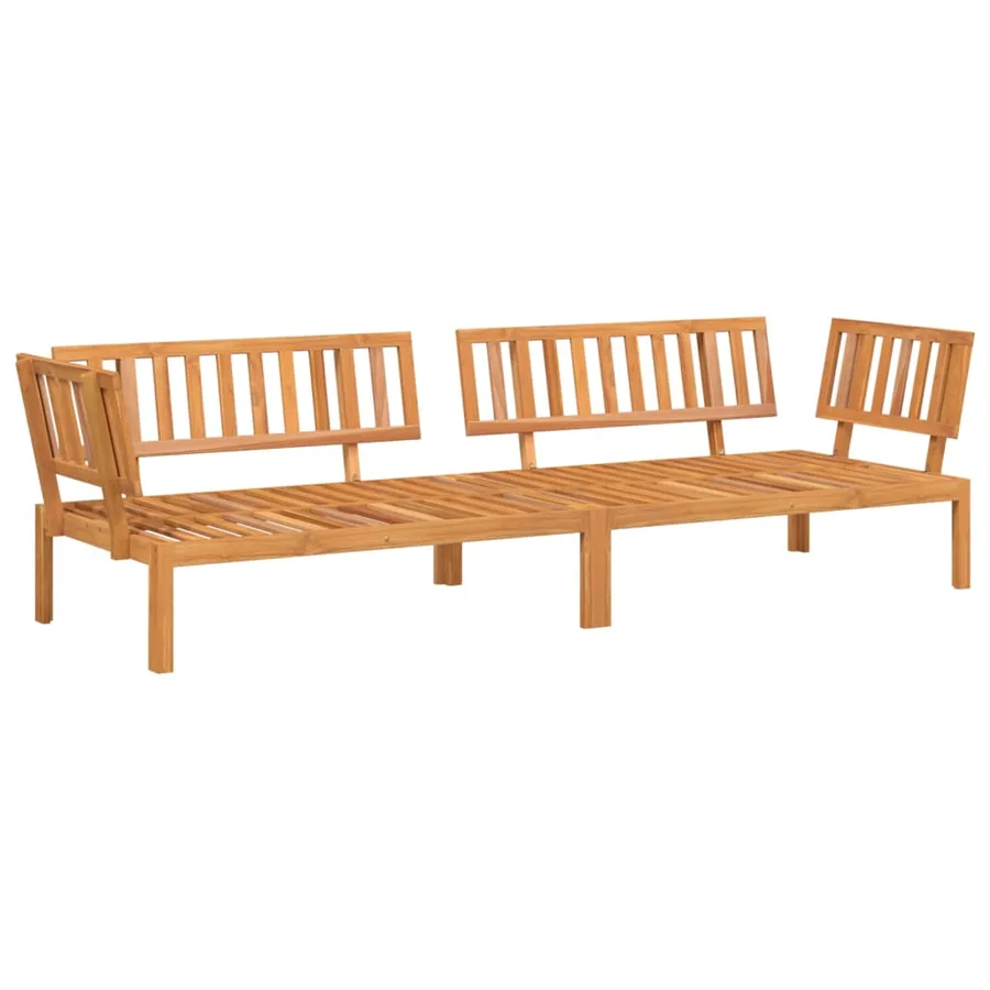 Canapés d'angle palette de jardin 2 pcs bois massif d'acacia - 2