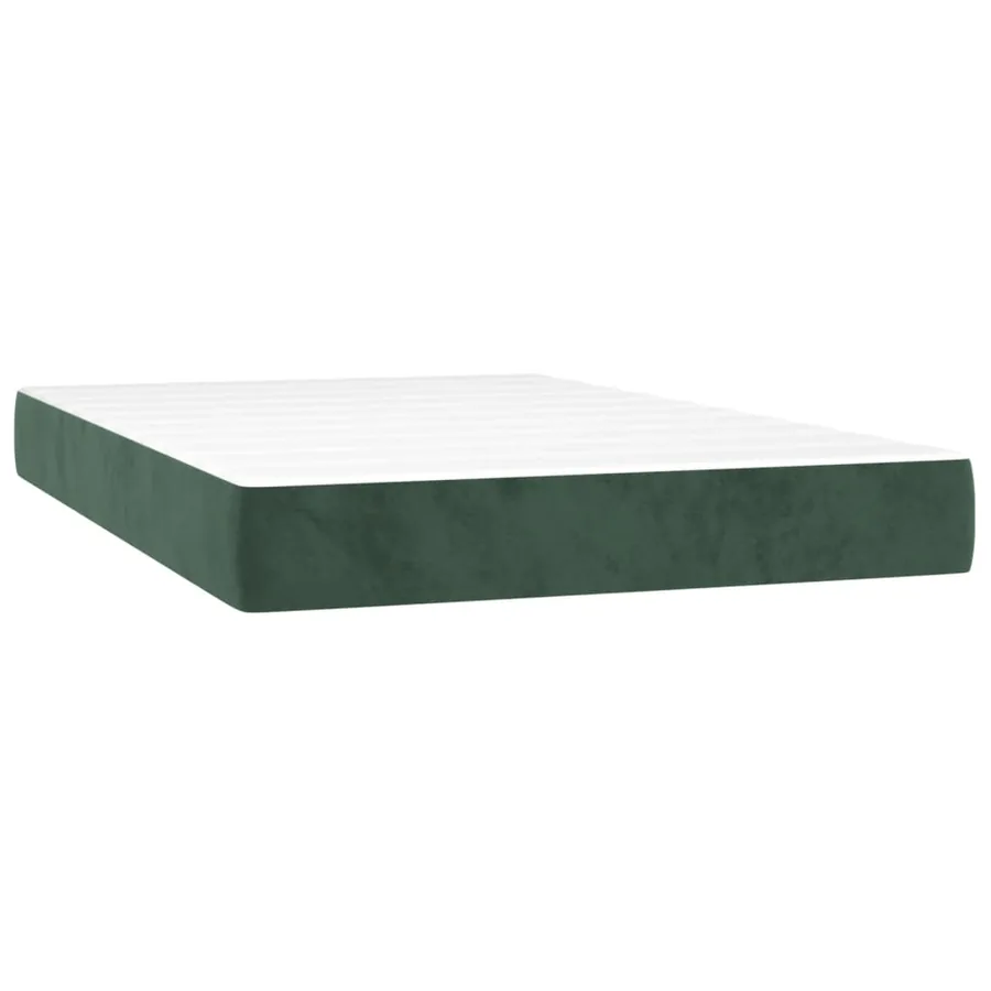Matelas de lit à ressorts ensachés fermeté moyenne Vert foncé 120x200x20 cm - 2