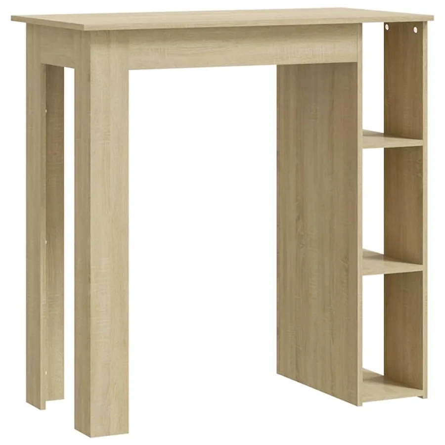 Table de bar avec étagère Chêne sonoma Bois d'ingénierie - 2