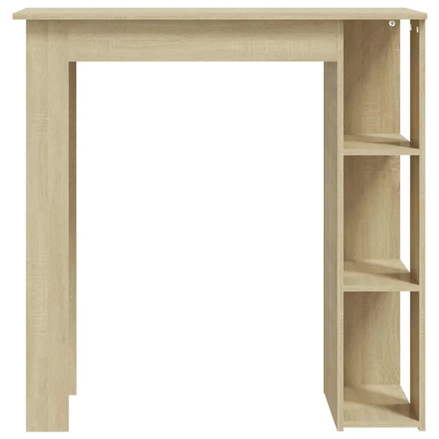 Table de bar avec étagère Chêne sonoma Bois d'ingénierie - 3