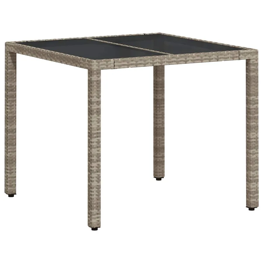 Ensemble à manger de jardin avec coussins 3 pcs rotin et verre - 4