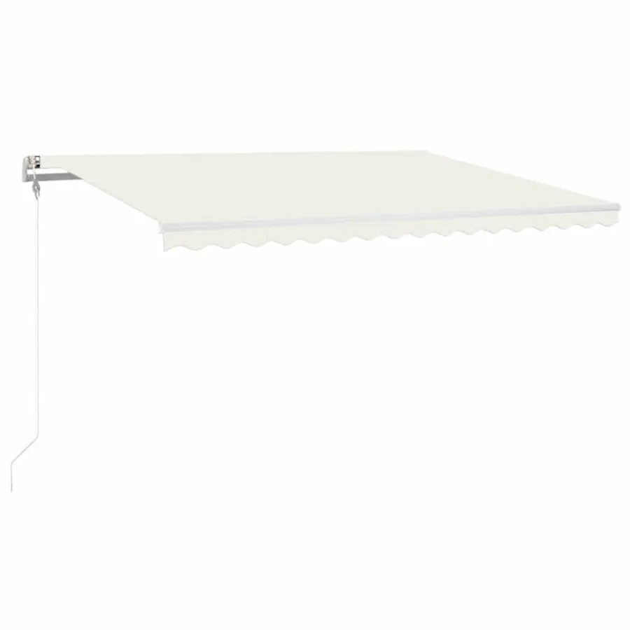 Auvent automatique avec capteur de vent et LED 400x300 cm Crème - 2