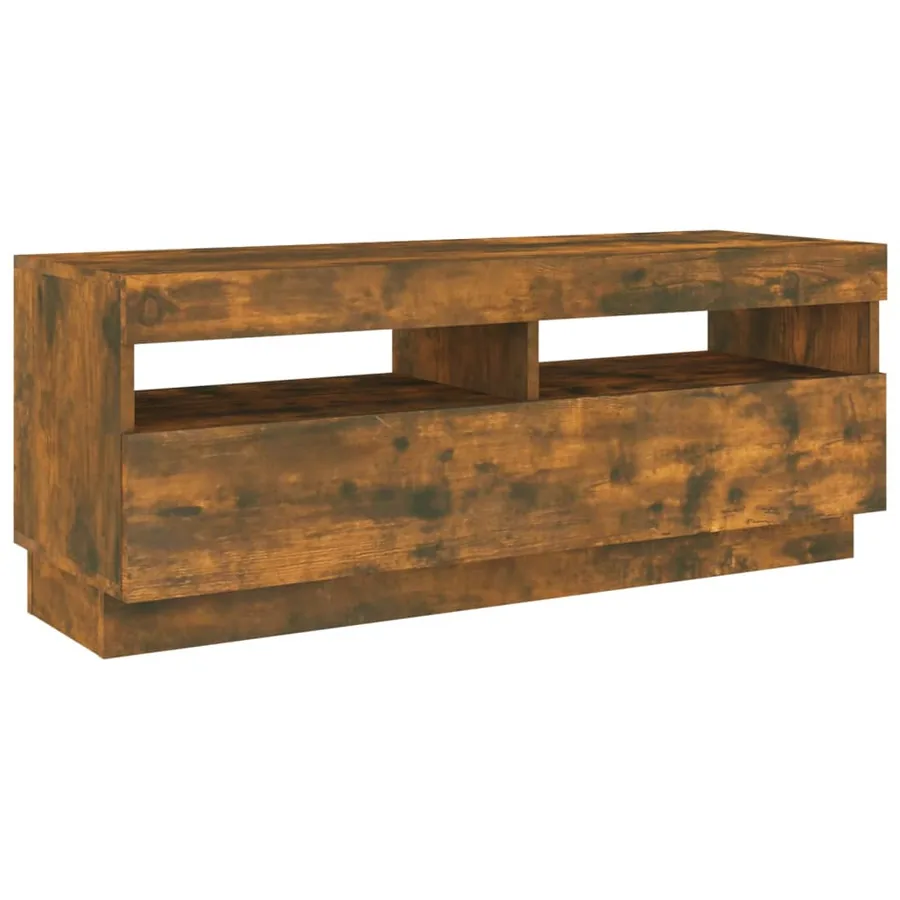 Ensemble de meubles TV avec lumières LED 2 pcs Chêne fumé - 10