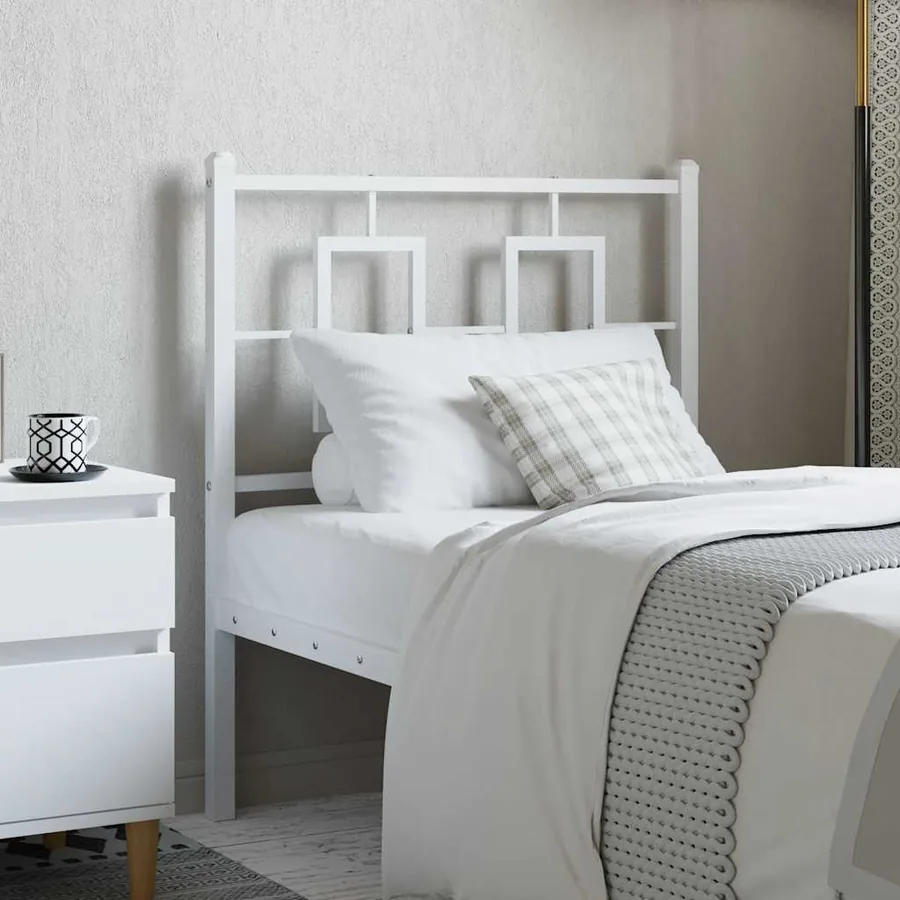 Tête de lit de remplacement métal blanc 75 cm