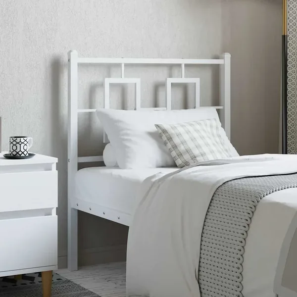 Tête de lit de remplacement métal blanc 75 cm