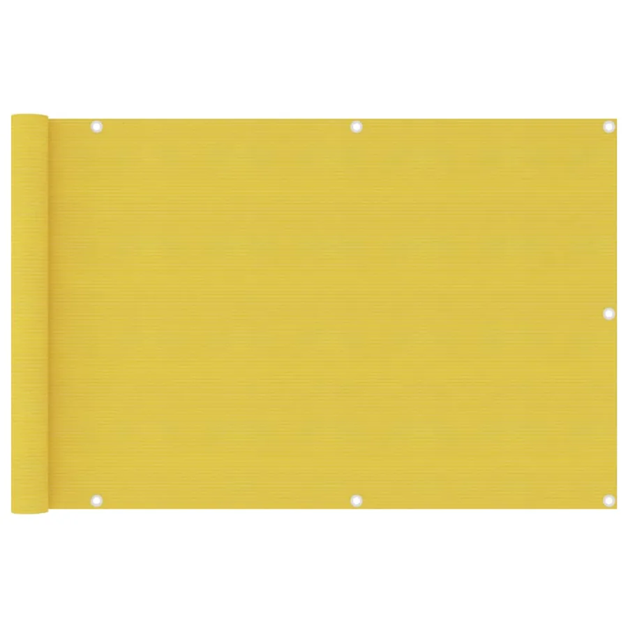 Écran de balcon Jaune 90x400 cm PEHD