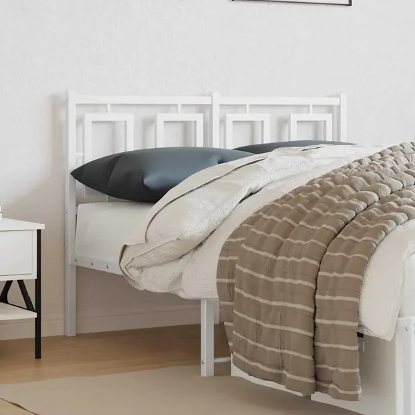 Tête de lit de remplacement métal blanc 120 cm