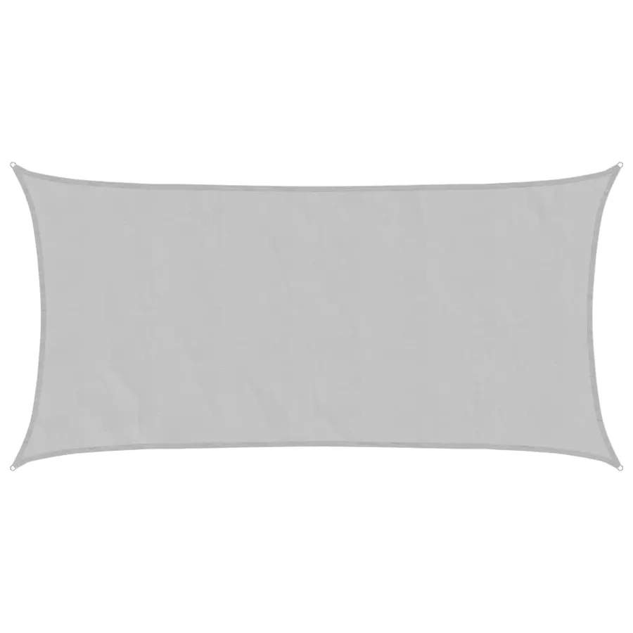Voile d'ombrage gris clair 7x4 m 100% polyester oxford - 2